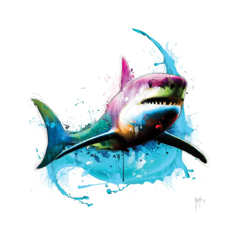 Shark by Patrice Murciano - Wrapped Canvas Print, 93.98 cm H x 93.98 cm W x 3.175 cm D