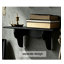 Miroir d'appoint mural gothique noir avec tablette flottante intégrée