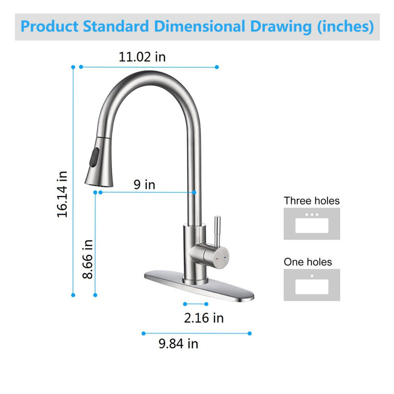 Kitchen Faucet With Pull Out Spraye 