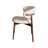 Mid-century Ash Dining Chairs Set Of 4, Brown Solid Wood Legs, Not Assembled Need, Beige Kitchen Chairs For Dining Room