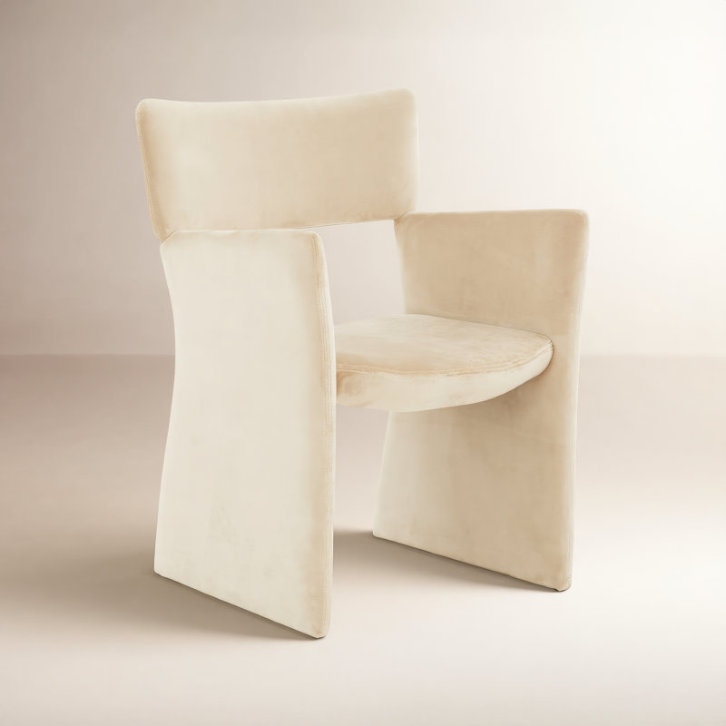 Fauna Velvet Dining Chair, Light Brown