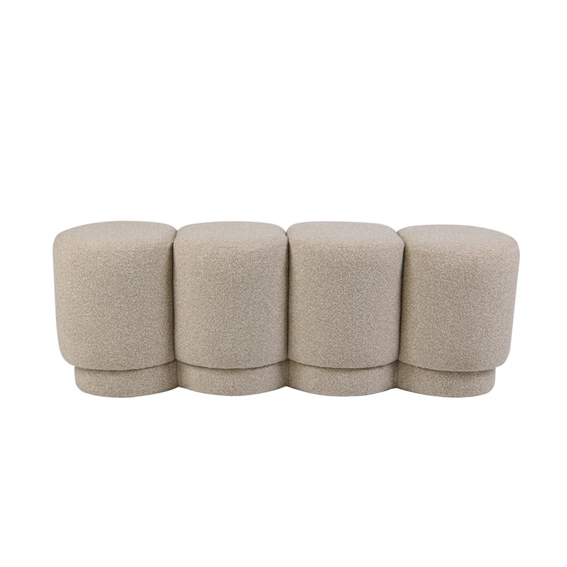 Boucle Upholstered Bench