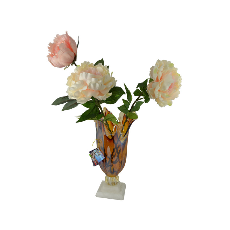 Vase de table en verre soufflé à la main
