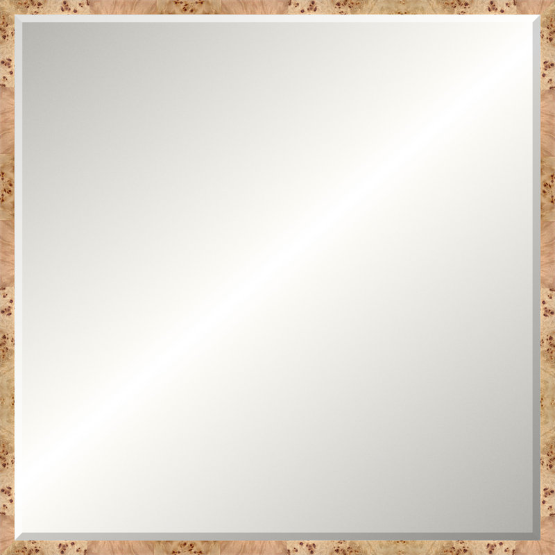 Blonde Burl Mirror, Large Square