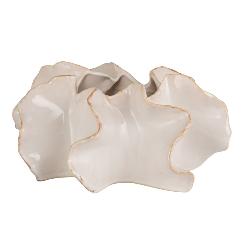 Stoneware Organic Shaped Planter In Reactive Glaze