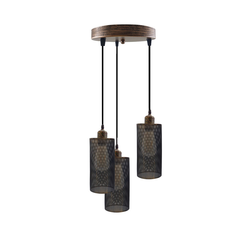 Tonnele 3 - Light Cluster Pendant, Brushed Copper