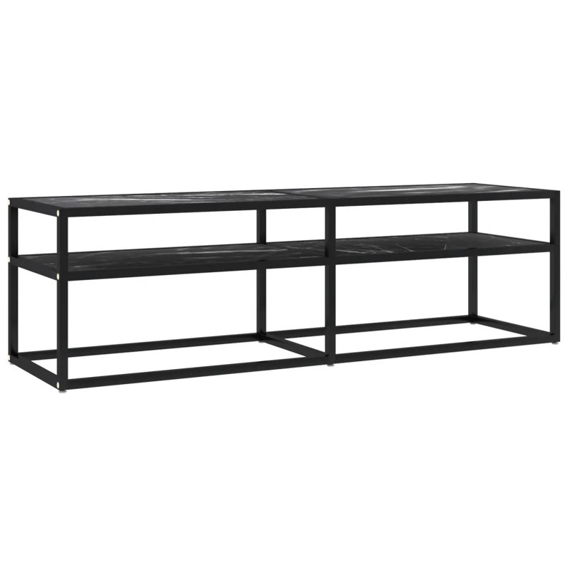 Ezekiell TV Stand for TVs up to 70", Black Marble