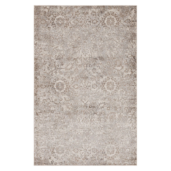 Pbk Carter Rug Ebern Designs Carter Cream Floral Ornamental Area Rug | Wayfair