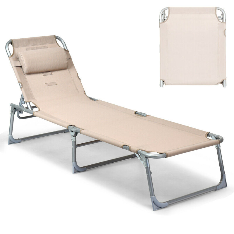 Patel Outdoor Metal Chaise Lounge