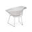 17.5'' H Faux Leather Upholstered Metal Armchair-874802887-895115926
