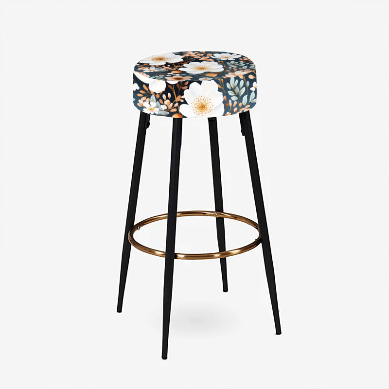 Ensemble de 2 tabourets de bar à motif aquarelle