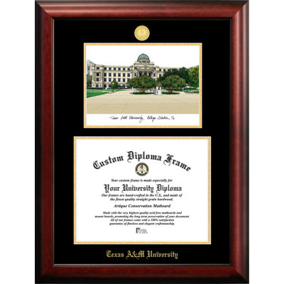Cadre photo de lithographie à diplôme de université texas a&m NCAA