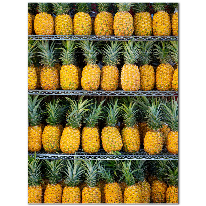 Murale décorative en céramique 6 po x 6 po Fruit Photo