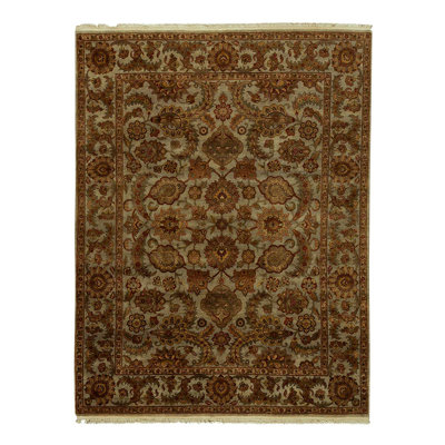 Wool Oriental Area Rug in Gray