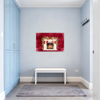 Christmas Christmas Fireplace Mantel With Stockings