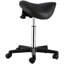 Tabouret de selle avec roulettes, capacité de poids de 400 lb, chaise pivotante en cuir de polyuréthane épaissie réglable en hauteur pour salon, spa, tatoo