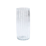 Pleated Glass Vase-Clear