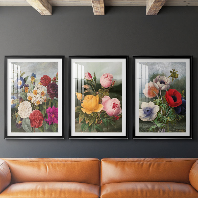 Botanical Landscape I - Impression personnalisée de qualité supérieure avec cadre mat - 3 pièces