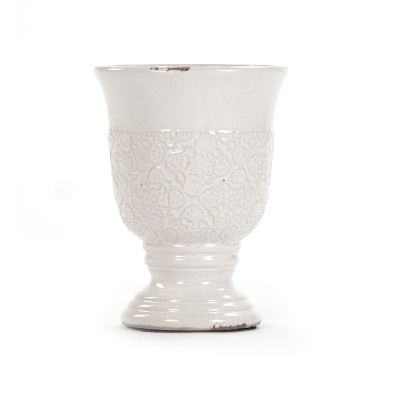 Armino Ceramic Planter, 8" H x 6" W x 6" D