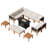 Patio Furniture outdoor acacia wood patio conversation sofa set with table, cushion, stove, porch furniture for deck, balcony, backyard