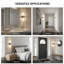 Applique murale moderne à 2 lumières avec éclairage de salle de bain en verre satiné opale nickel brossé