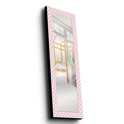 Élégant miroir décoratif avec cadre 100% bois de pin, 15,7 po x 47,2 po | Miroir en verre véritable (épaisseur: 0,2 pouce) | Peinture sur tissu élégante | Idéal pour le salon, la chambre à coucher et le vestibule