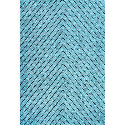 Tapis oriental transitionnel bleu turquoise 5X8