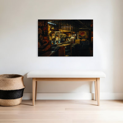 Traditional Japanese Kitchen Contemporary Wall Art Print 1 Piece Wrapped Canvas Wall Art