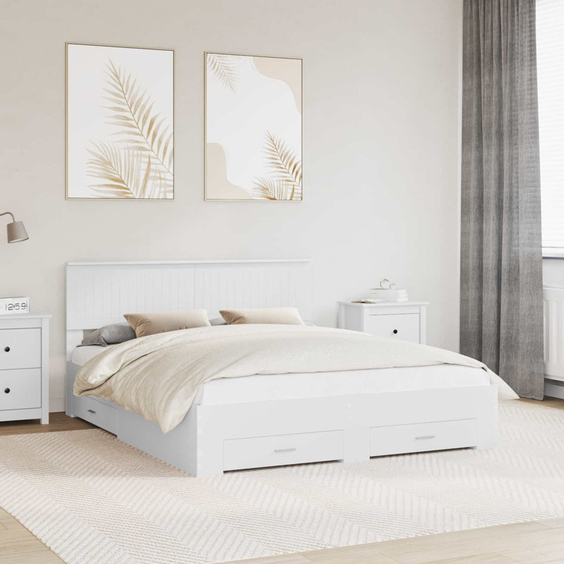 Bed, White, European Kingsize (160 x 200 cm)