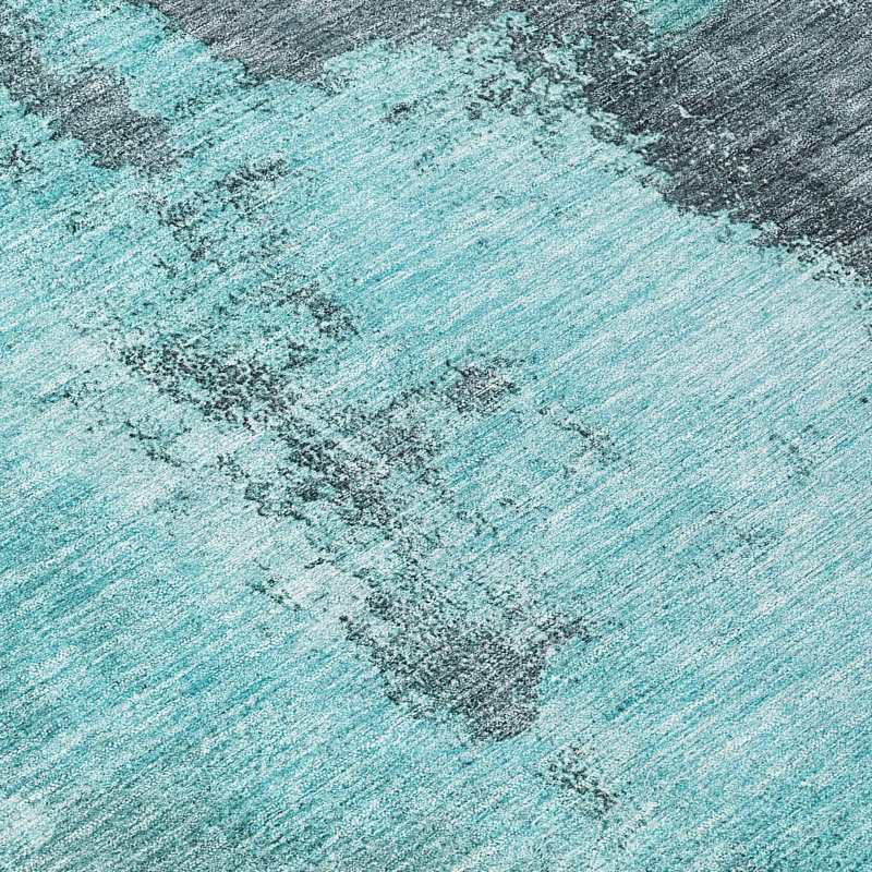 Addison Red Abstract Synthetic Washable 3' x 5' Rug