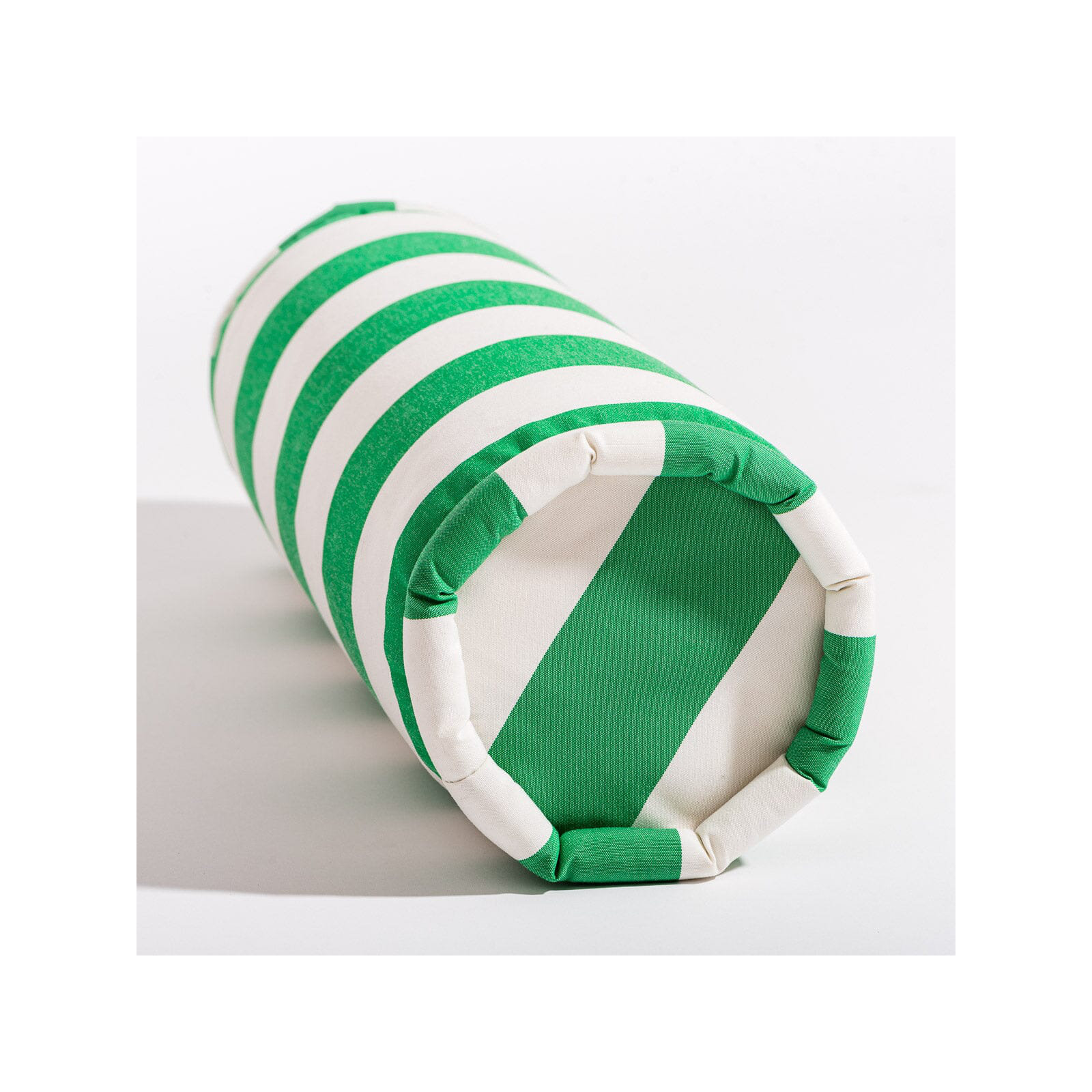 Calvi Outdoor Bolster, Green Striped