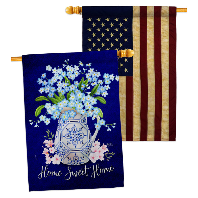 Drapeau de maison 40 x 28 po Little Fleurs