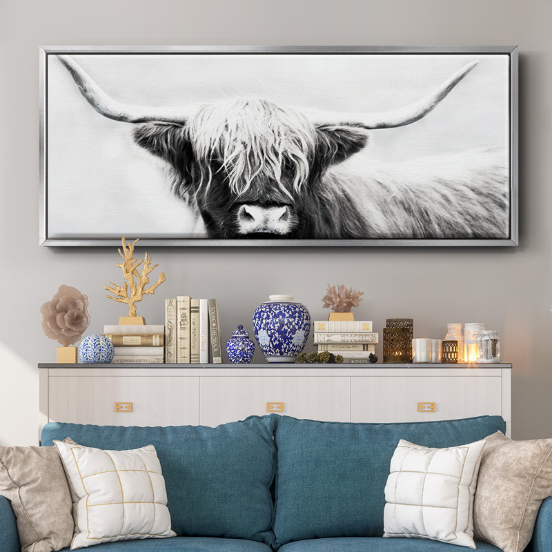 Highland Longhorn- Framed Canvas