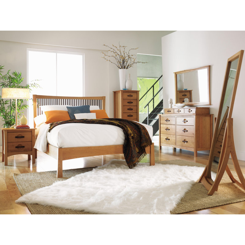 Berkeley Bed, Natural Cherry, King, Conventional