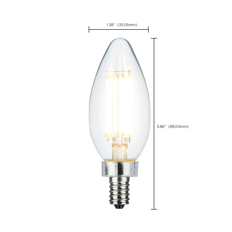 Bougie candélabre 8 lumières DEL C11 8 watts 90 IRC 760 lumens 120 volts, 4 000 K