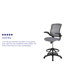 Mid-Back Mesh Ergonomic Drafting Chair with Adjustable Foot Ring and Flip-Up Arms-850388148