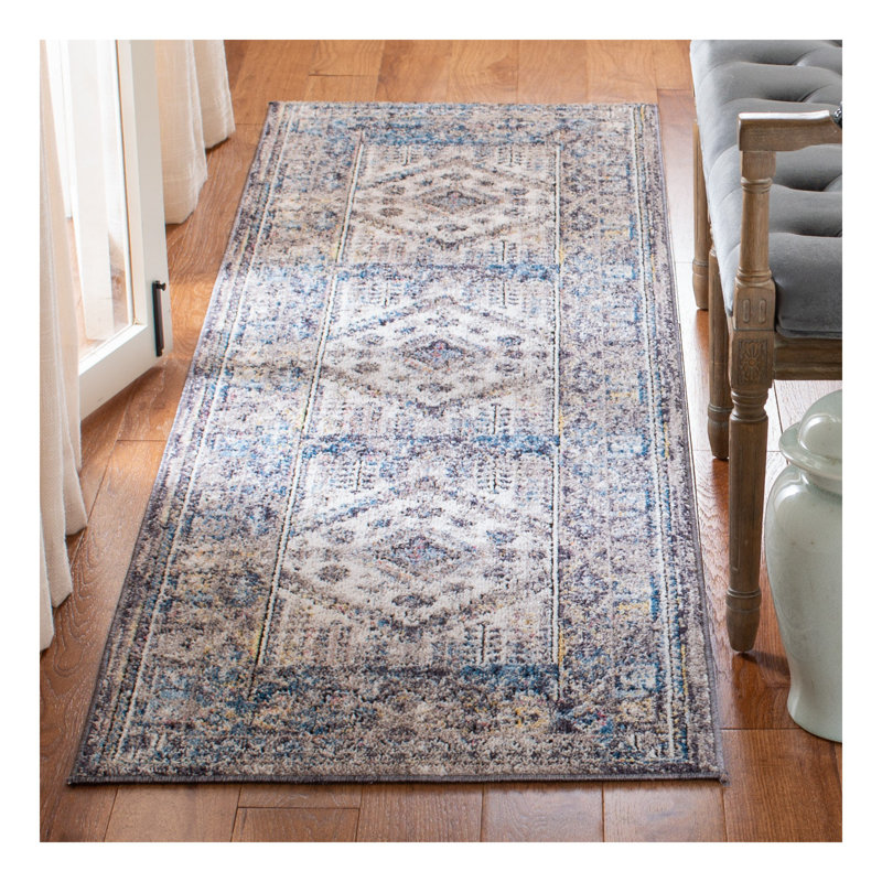 Tapis performance à motif sud-ouest Gardner, Tapis de couloir 2 pi 3 po x 8 pi