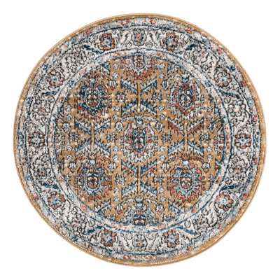 Weingartner Performance Mustard Yellow/Ivory/Blue Rug