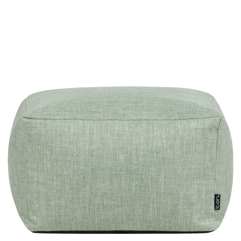 Upholstered Outdoor Ottoman, Green