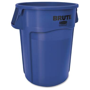 Rubbermaid 32 gal Brute Garage Trash Can w/Lid Garbage Can Crush