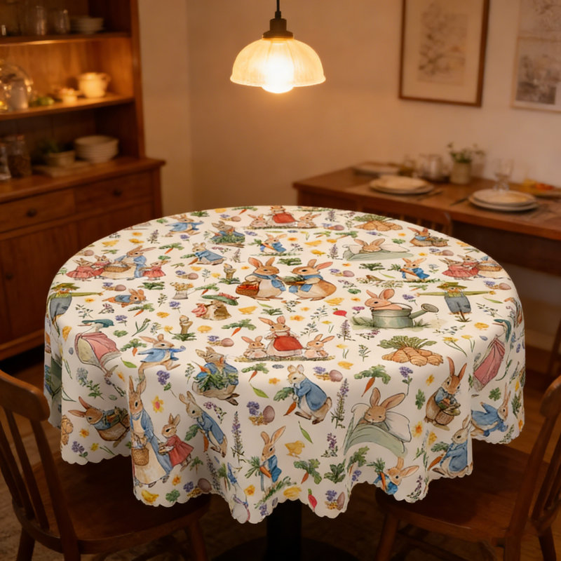 Nappe Pâques, Ronde 60 po 