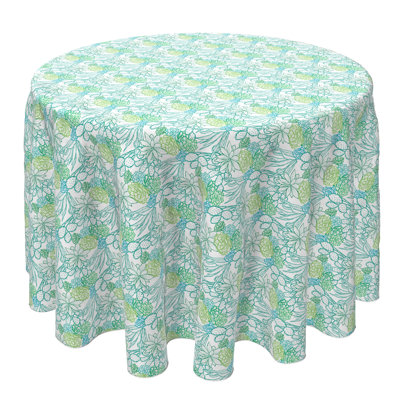 Round Tablecloth, 100% Cotton, 60 Round", Succulent Garden Design