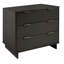 Ensemble de chambre à coucher 2 pièces en bois massif avec commode et commode gris anthracite Granville-91028873