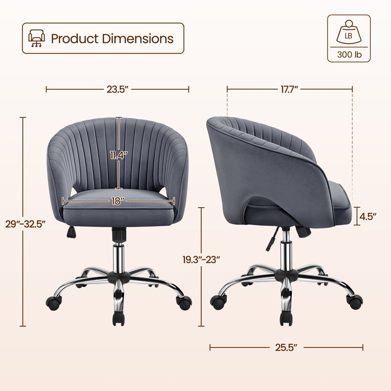 Fauteuil de bureau Eggers, Gris foncé
