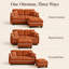 Canapé deux places Casselman en chenille avec pouf amovible, capitonnage matelassé, garniture à pompons, 4 coussins et assise profonde-1603973178
