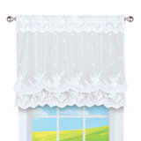 Vintage Rose Lace Balloon Shade Window Valance