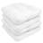 Marina Decoration Premium Thick Comfy Patio Seat Pads Fiber Fill Tufted Tie-Less Pillows 19 x 19 x 5 Inch Textured Solid Cover Indoor Outdoor Chair Cushions, 4 Count Pack White Color-112841199-111302113