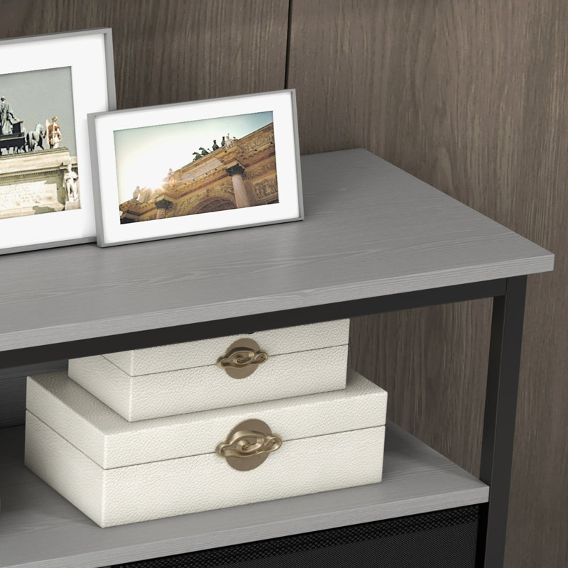 Sazia Unfinished TV Stand for TVs up to 55", Gray