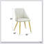 Ensemble de chaises d'appoint en cuir synthétique blanc Gaines, confortable et durable pour les intérieurs modernes, parfait pour les repas et les réceptions.
