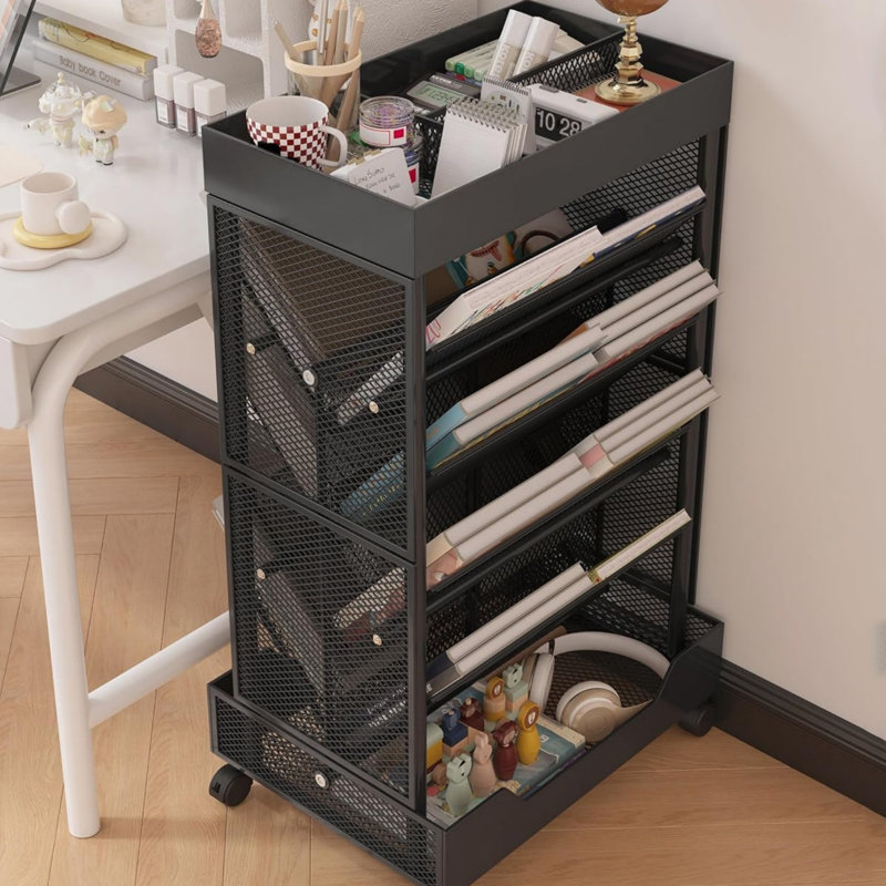 71 cm H x 31 cm W Book Cart Bookcase, Black